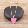 Nidin Romantic Heart Couple Necklace 5 Colors Simple Valentine's Day Sweater Chain Fine Friend Lovers Wedding Party Gift Jewelry