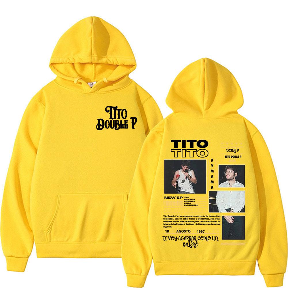 Tito Double P Ay Mama Tour Cover Sweatshirts Men Women Long Sleeve Oversized Hoodies Man Street Vintage Trend Casual Hoodie