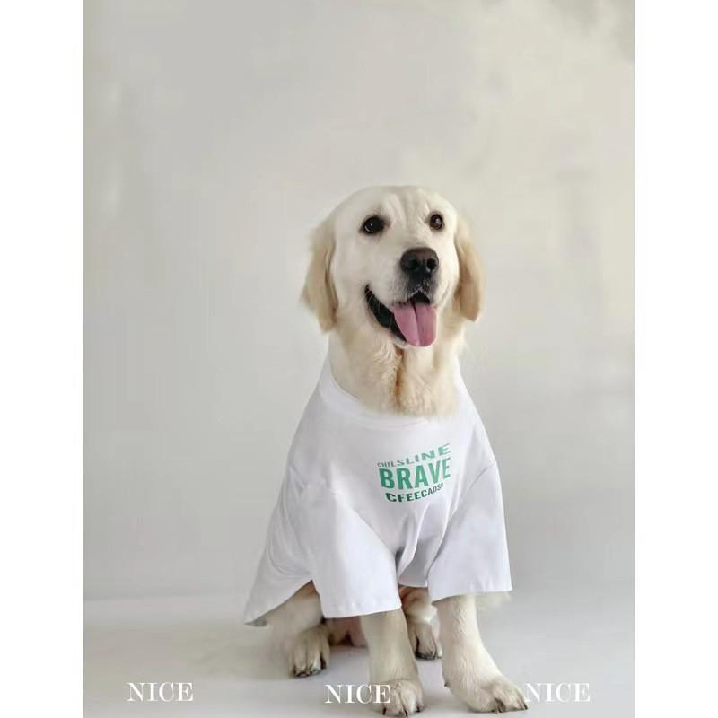 Lightweight Dog Shirt Large Breeds Golden Retriever Labradoodle Samoyed British Style Pet Clothing