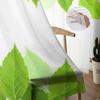 Fresh Green Leaves Tulle Sheer Window Curtains For Living Room Bedroom Modern Chiffon Voile Curtains Fabric Drapes