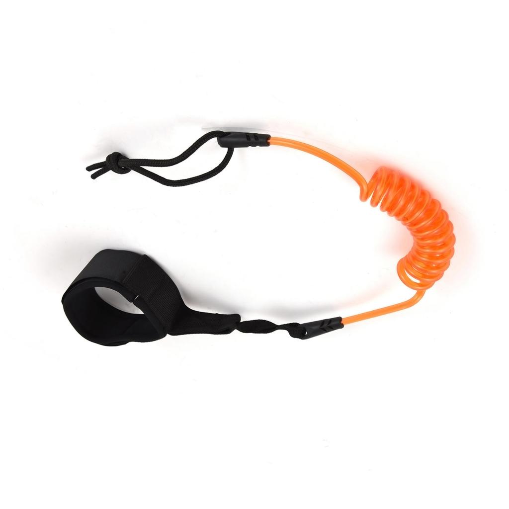 1.2m 4ft Surfboard Leash Coiled Sup Leash Leg Rope Elastic Safety Outdoor SUP Strap