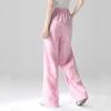 unifree Women's Pink Lightweight Relaxed Wide-Leg Pants