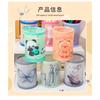Creative Cartoon Round Foldable Diy Pen Holder Desktop Storage Box Kids Stationery Gift