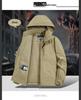 Men's Hooded Windbreaker Jacket - Waterproof, Windproof, Spring/Autumn Motorcycle Workwear Trend (Style 8817)