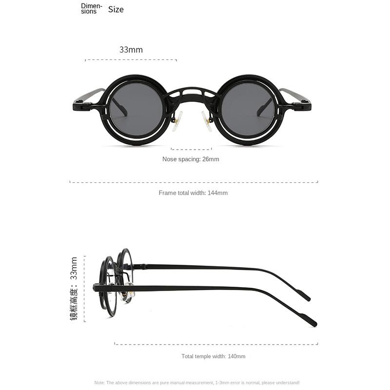 Retro Round Metal High-end Sunglasses for Men and Women Fashion Trendy Sunscreen Outdoor Sunshade UV Resistant Glasses