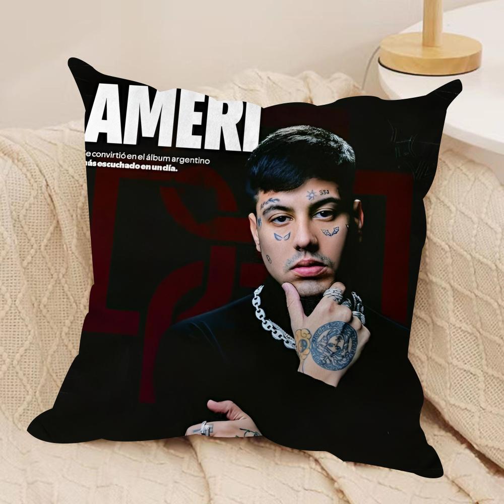 

MMale singer DDuki Cushion Cover Short plush Doublesided Print Square Throw Pillow Covers Sofa Home Cushion Decor 30x30cm
