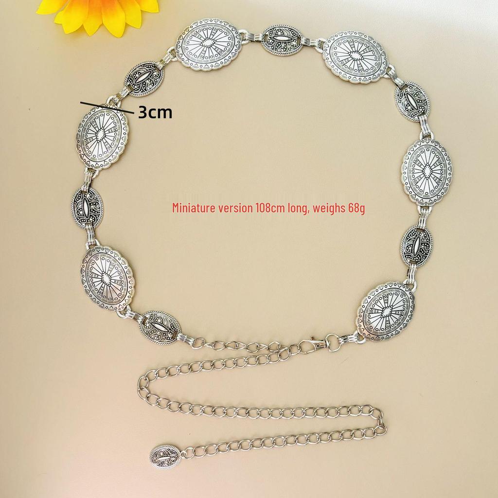 Böhmischer Ethno High-End Metall Taillenkettengürtel für Damen - Retro, vielseitiges Modeaccessoire