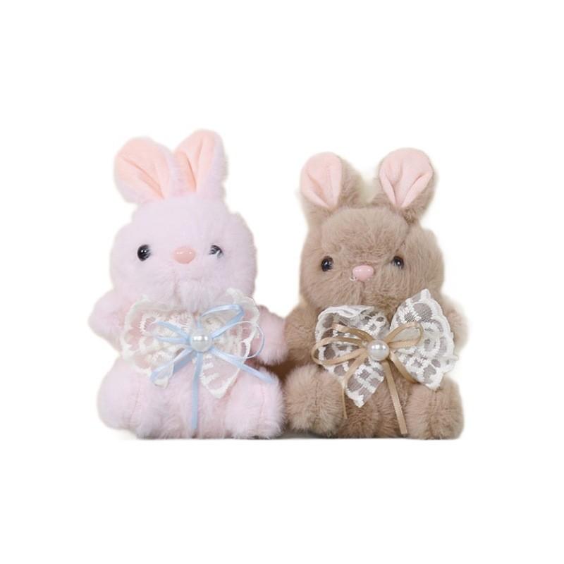 Plush Bunny Keychain Cute Cartoon Rabbit Bag Charm With Pp Cotton Filling For Girls And Kids