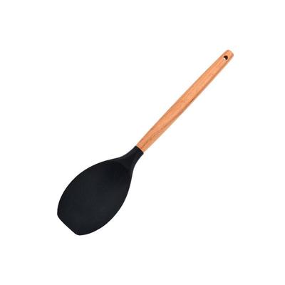 5-Piece Silicone Kitchen Utensil Set with Wooden Handles