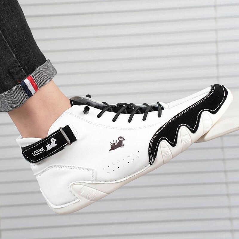 Men's Ankle Boots Winter 2025 Men High Top Sneakers Outdoor Lace-Up Casual Leather Shoes Fashion Loafers Luxury Motorcycle Boots