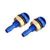2pcs Universal Aluminum Alloy Car Auto Front Windshield Sprayer Washer Nozzle Blue