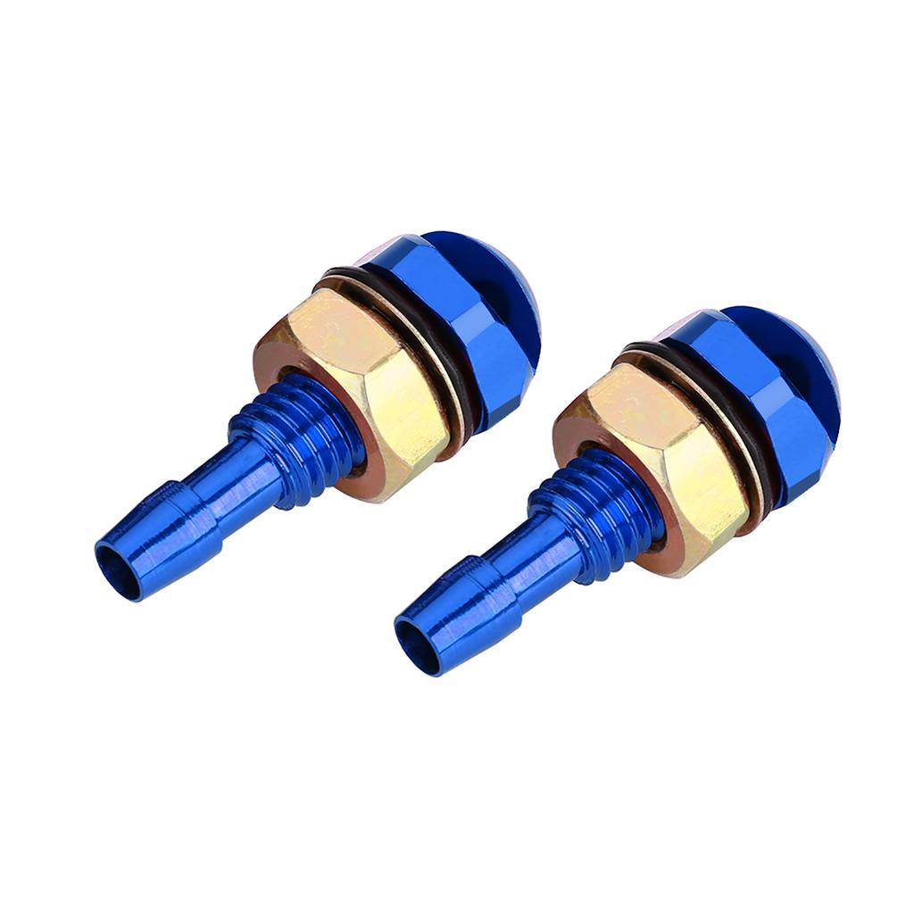 2pcs Universal Aluminum Alloy Car Auto Front Windshield Sprayer Washer Nozzle Blue