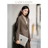 LadyS Elite Maple Sugar Mocha Cocoa Brown Wool Blend Suit Collection