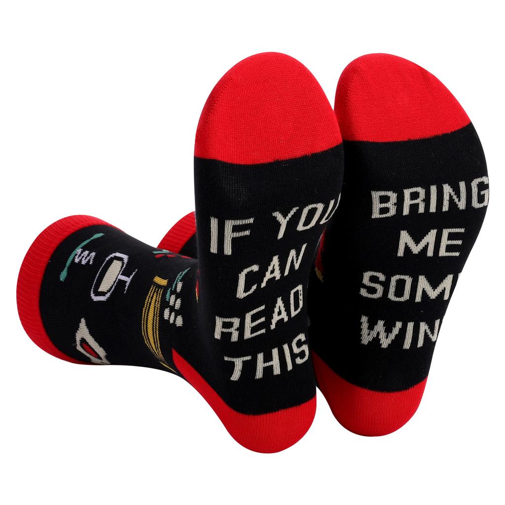 1 Pairs Unisex Novelty Men Casual Socks "Bring Me Some Beer" Funny Socks Great Gift For Men And Women