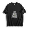 Cartoon Gorilla Eating Banana Graphic T-Shirt