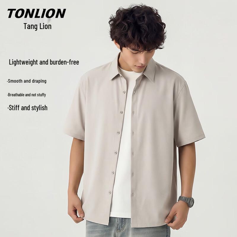 

Повседневная мужская рубашка с коротким рукавом TonLion M
