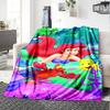 Underwater Mermaid Adventure Flannel Blanket Super Soft Warm Cozy Blanket For Sofa Bed Office Travel Allseason Home Decor Gift