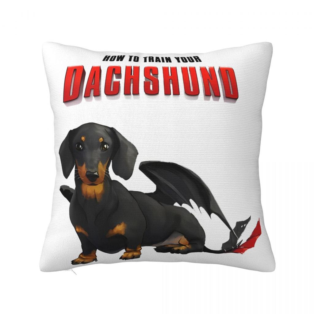 My Lovely Daschund Pillow Case Dachshund Wiener Sausage Doxie Dog Cushion Cover Awesome Zipper Decorative Pillowcover for Seat