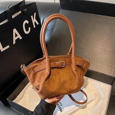 Herbst- und Winter-Nischen-Wildledertasche Damen neue vielseitige Umhängetasche Modehandtasche kleine Tasche