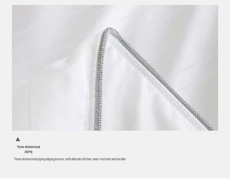 100% Cotton Jacquard Mulberry Silk Quilt - All-Season Double Quilt for Spring, Autumn, Summer & Thickened Winter Options