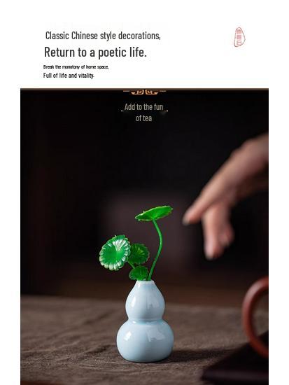 Creative Mini Ceramic Desktop Vase: Small Flower and Green Plant Hydroponic Bonsai Ornament for Indoor Decoration