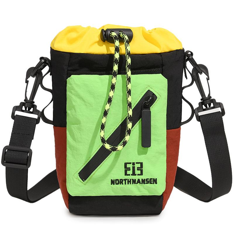 

Women s Crossbody Bag Color Block Mobile Phone Drawstring Bag Shoulder Bag зелений