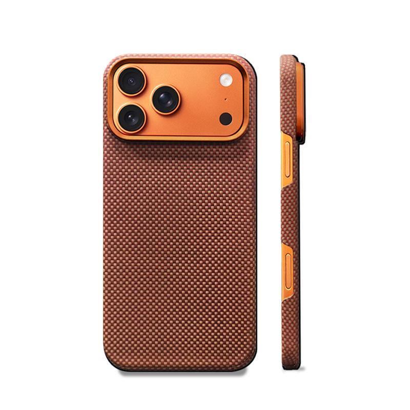 Apple 17 Pro Max Magnetic Kevlar Phone Case - Aramid Fiber Protective Cover for iPhone 17