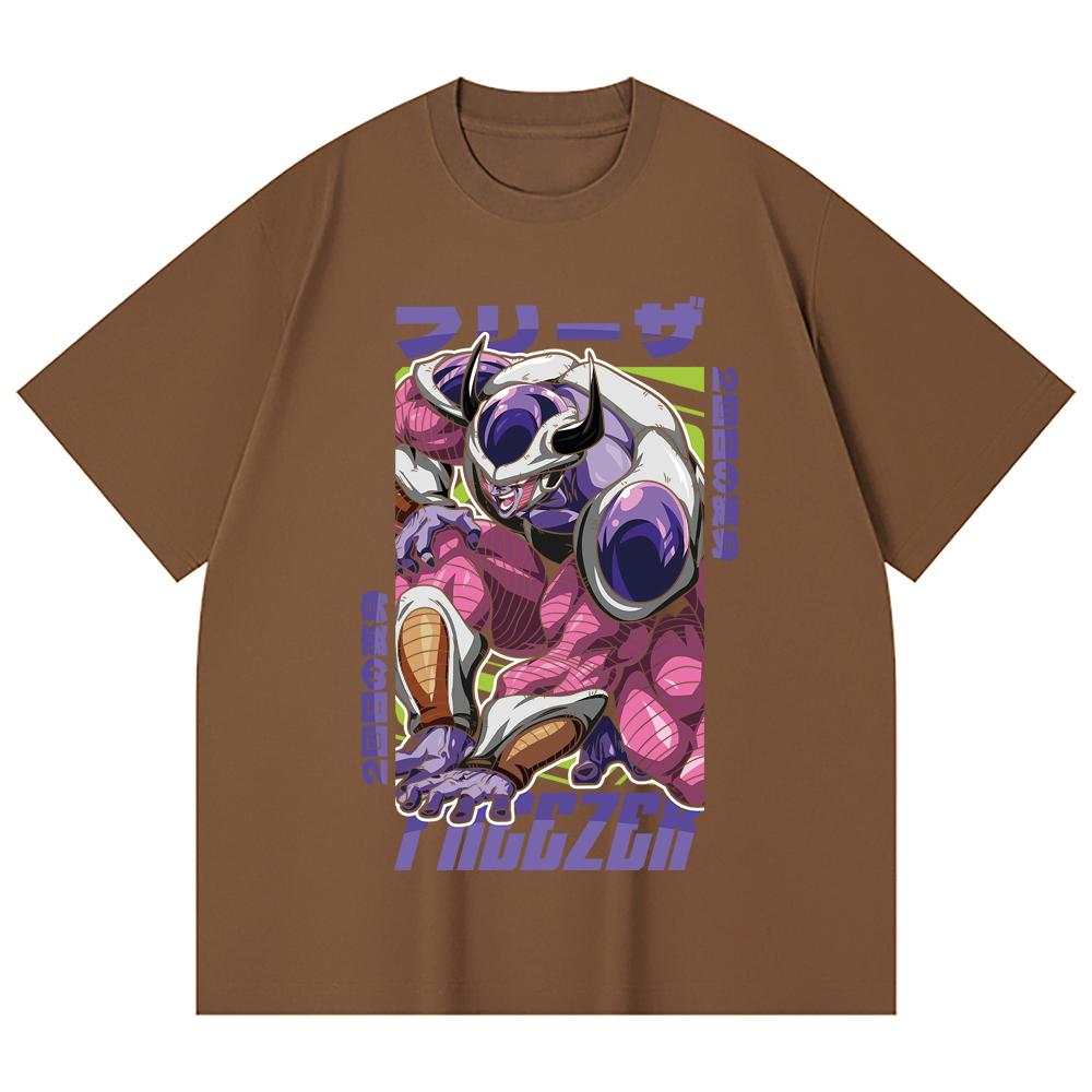 230 g/m² 100% bavlna Dragon Ball V72 Král Cold Potisk Unisex T-shirt z těžké bavlny