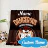 Custom Name Troublemaker Taz Devil Blanket bed sofa Blanket Flannel Blanket for Camping, Hiking, Picnic Essentials,gift for Fan family