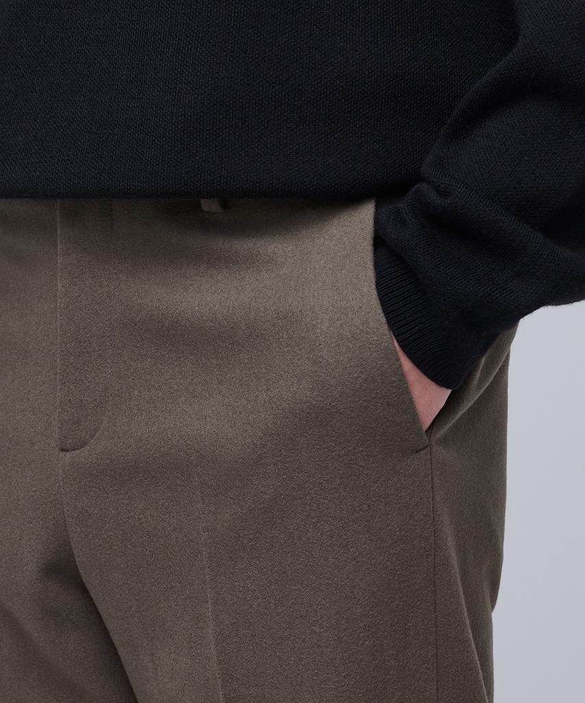 MUSINSA STANDARD Wool Flannel Wide Slacks [Dusty Beige]
