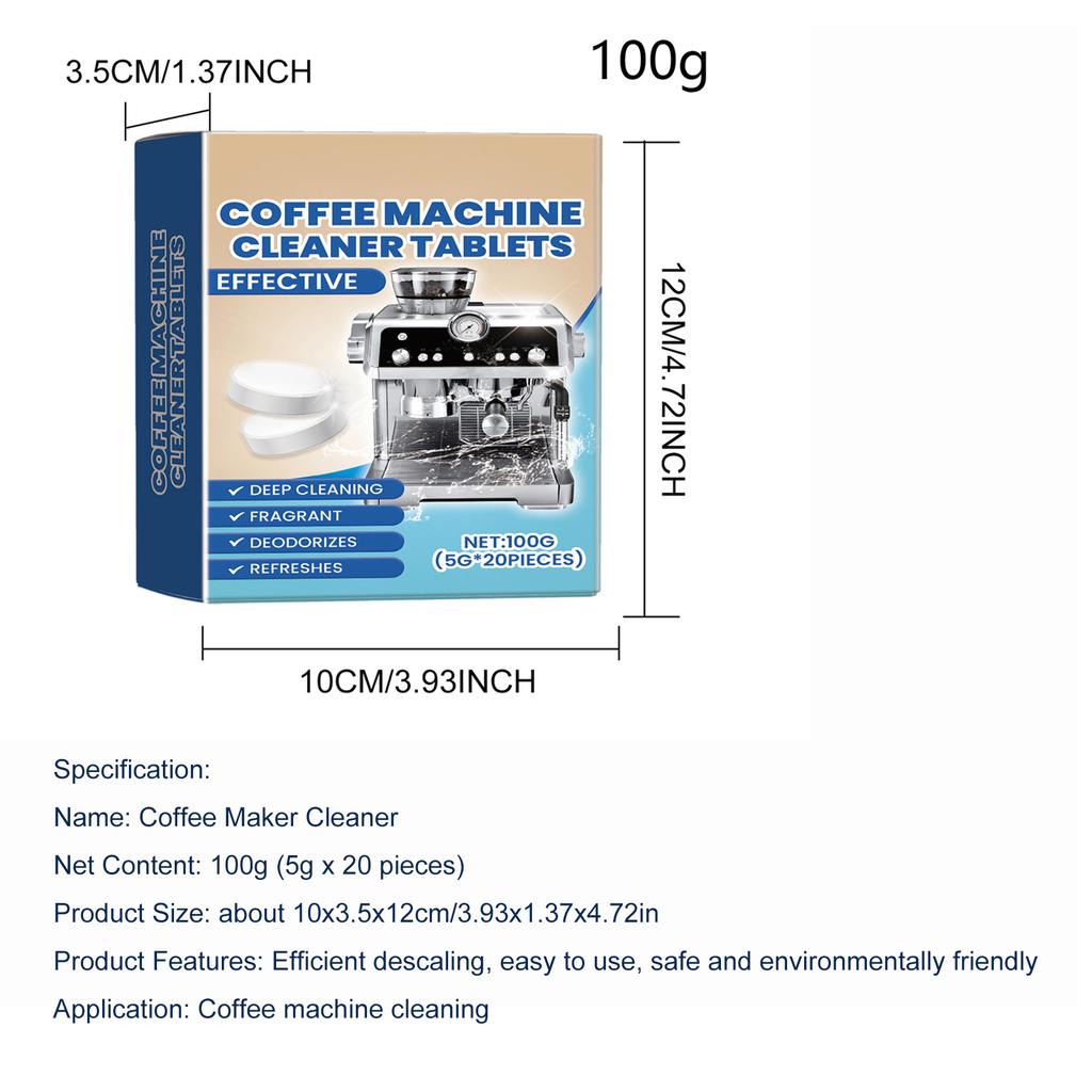 Coffee Machine Cleaning Tablets 8 Tablets Coffee Machine Descaling Agent for Household Cleaning Coffee Machine Scale Cleaning