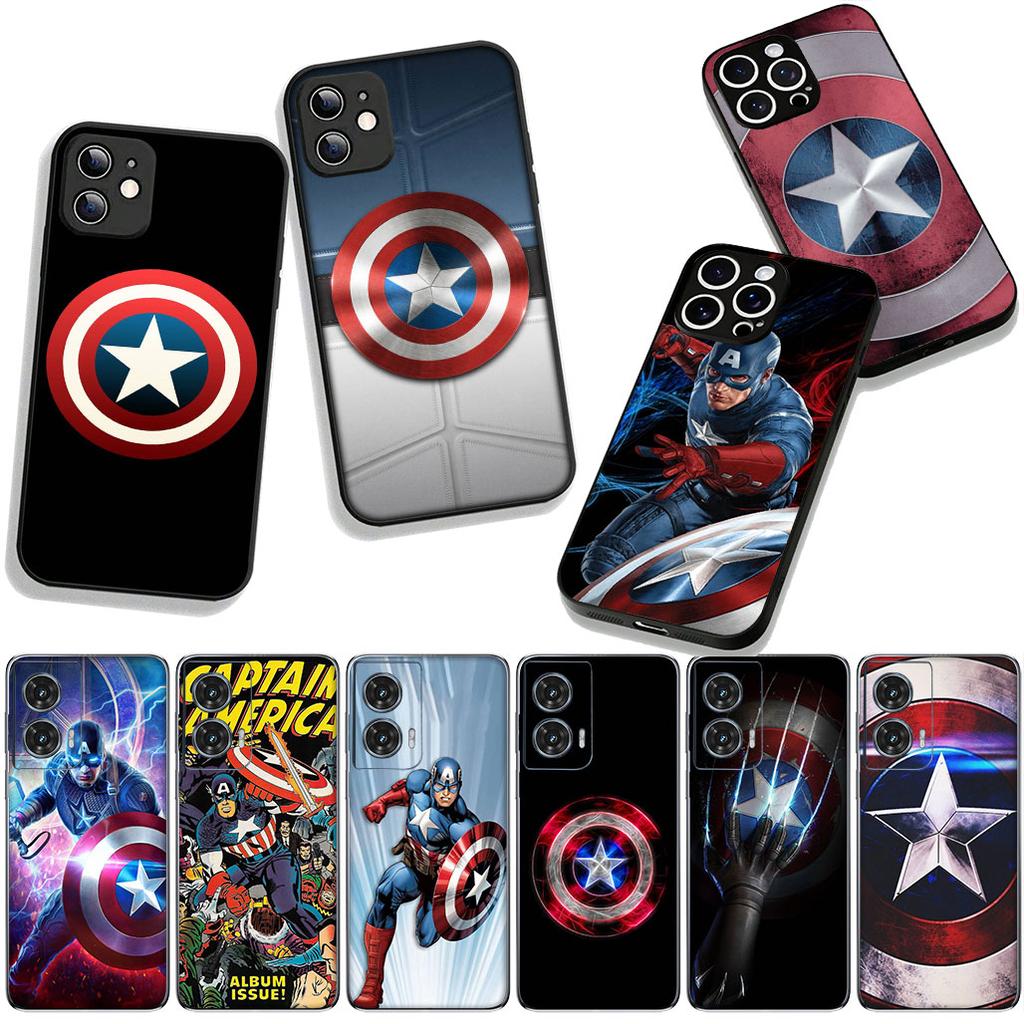 for Apple iPhone 16 15 14 Plus 13 12 Mini 17 Pro Max + ProMax 16E Air 15+ Phone Cover Case Captain America Shield Marvel Casing