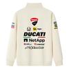 Ducati Corse MotoGP Racing Half-Zip Sweatshirt, Men Women Black Oversized Streetwear Pullover with Full Sponsor Print