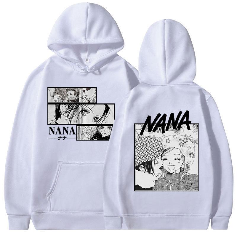 Anime Nana Osaki Black Stones Hoodies Men's Fashion Casual Long Sleeve Pullovers Harajuku Oversized Sweatshirts Streetwear Y2k
