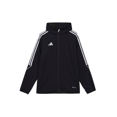 Striped Print Breathable Hooded Jacket Men Outerwear Black HZ9066