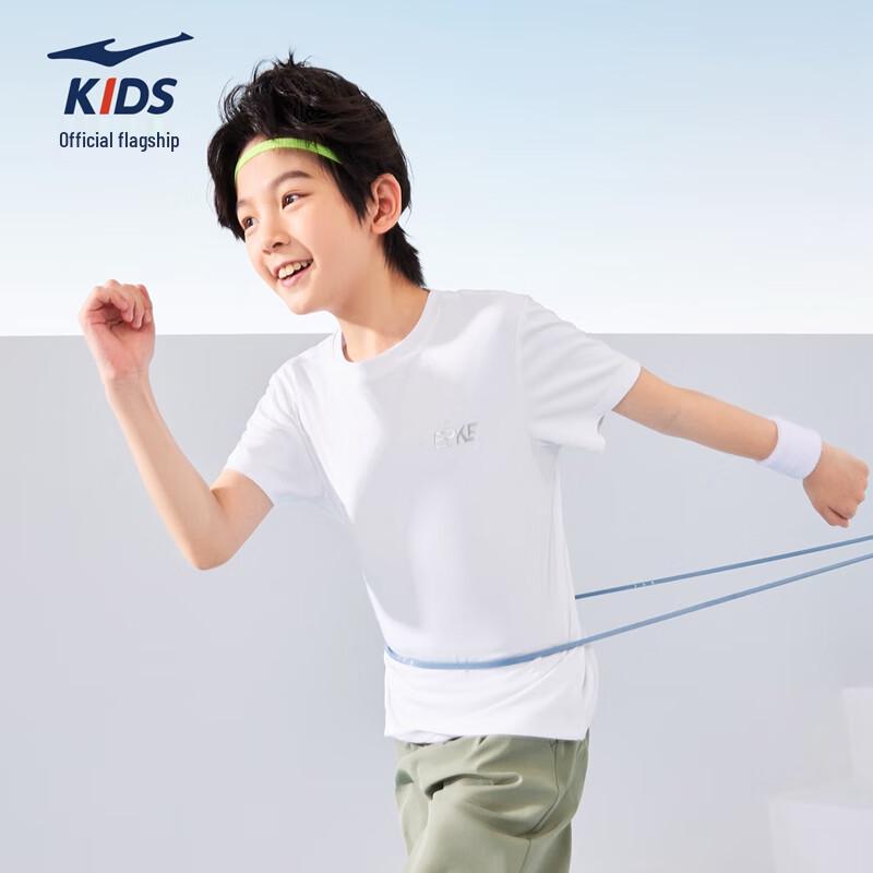 Erke Kids' Round Neck Short Sleeve Sports T-Shirt