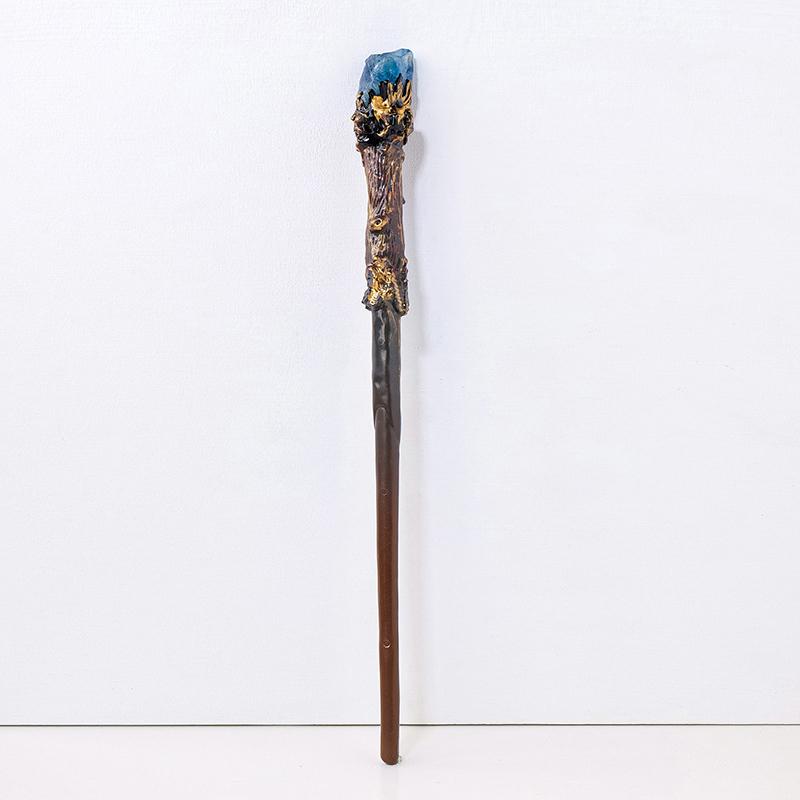Natural  Handmade Jewelry Magic Stick Witch Princess Cosplay Props Fairy Wand Halloween Gift Ritual Tool Decoration