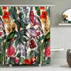 Floral Botanical Birds Shower Curtain Tropical Rainforest Nature Landscape Bathroom Decor Vintage Artistic Pattern Home Decor