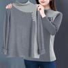 Women's Slim Thermal Patchwork Fleece T-Shirt for Autumn/Winter