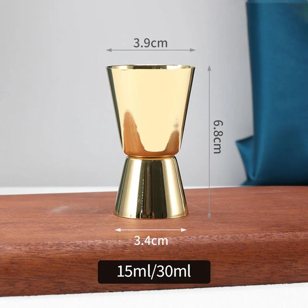 15/30ml or 25/50ml Stainless Steel Cocktail Shaker Measure Cup Dual Shot Drink Spirit Measure Jigger Kitchen Gadgets