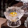 Lotus Glas Ghee Lamp Houder: Hittebestendige Kaars/Olie Lamp voor 24-Uurs Gebruik