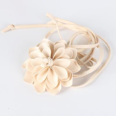 Ceinture décorative à grande fleur pour femme, faite à la main, design de luxe, ceinture à franges, ceinture tissée Bohème, corde tressée à nouer Z0H3