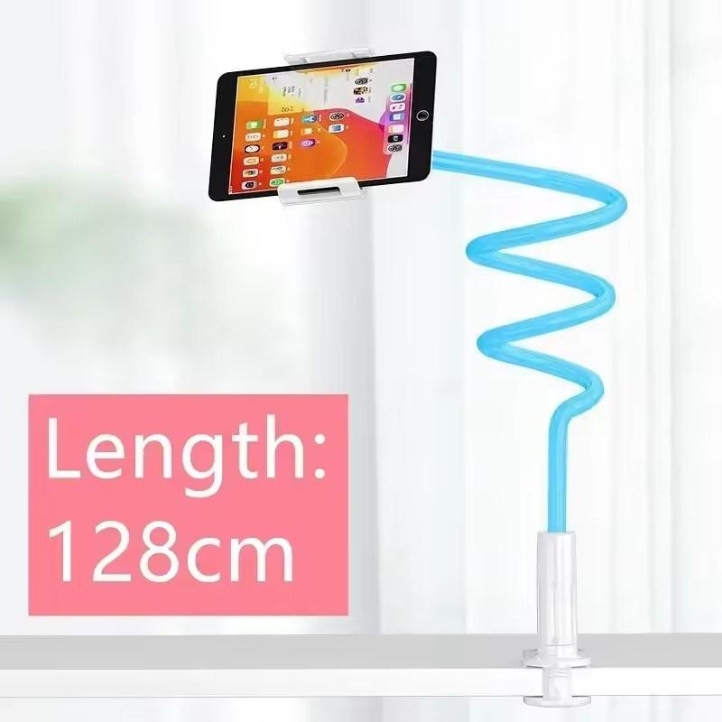 128cm Držák na telefon Stojan na tablet Líný držák Opěrka hlavy Postel 360 Flexibilní Dlouhá ramena Svorka Držák pro iPhone Samsung a 3,5~6,7" zařízení