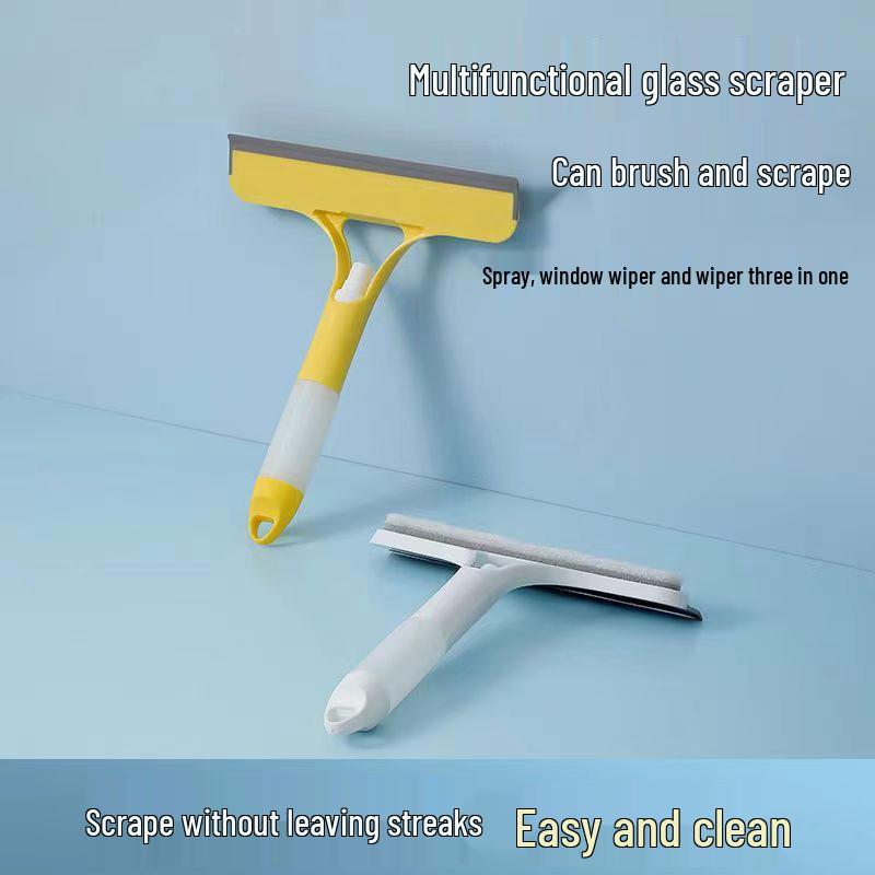 Double-Sided High-Rise Window Squeegee: Glass Cleaning Tool for Home