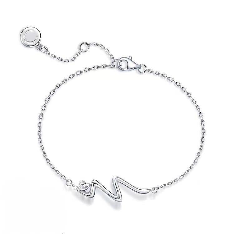 Logo Embossed Wisteria Bracelet - "Love At First Sight" Simple Charm