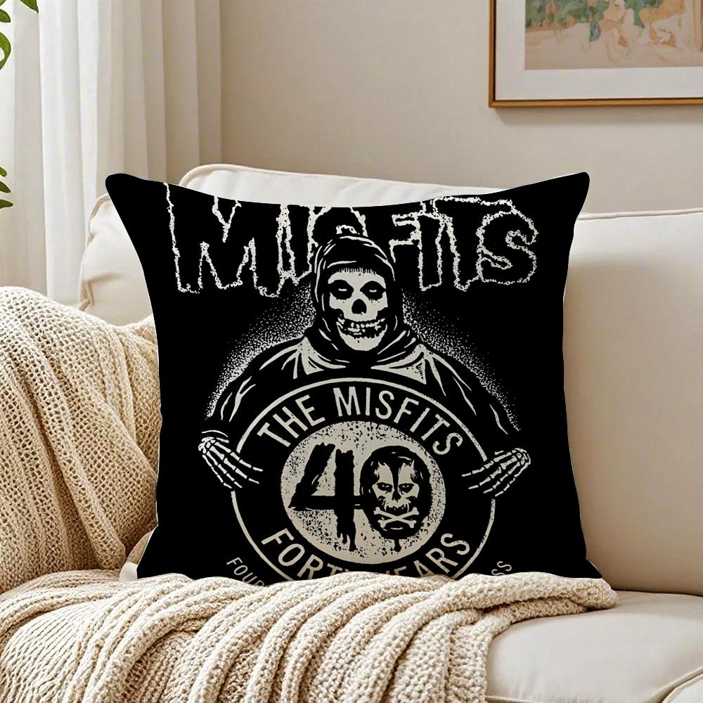 Band Punk T-The M-Misfits Cushion Cover Pillowcase Anti-Dustmite Living Room Sofa Decor Cushion Room
