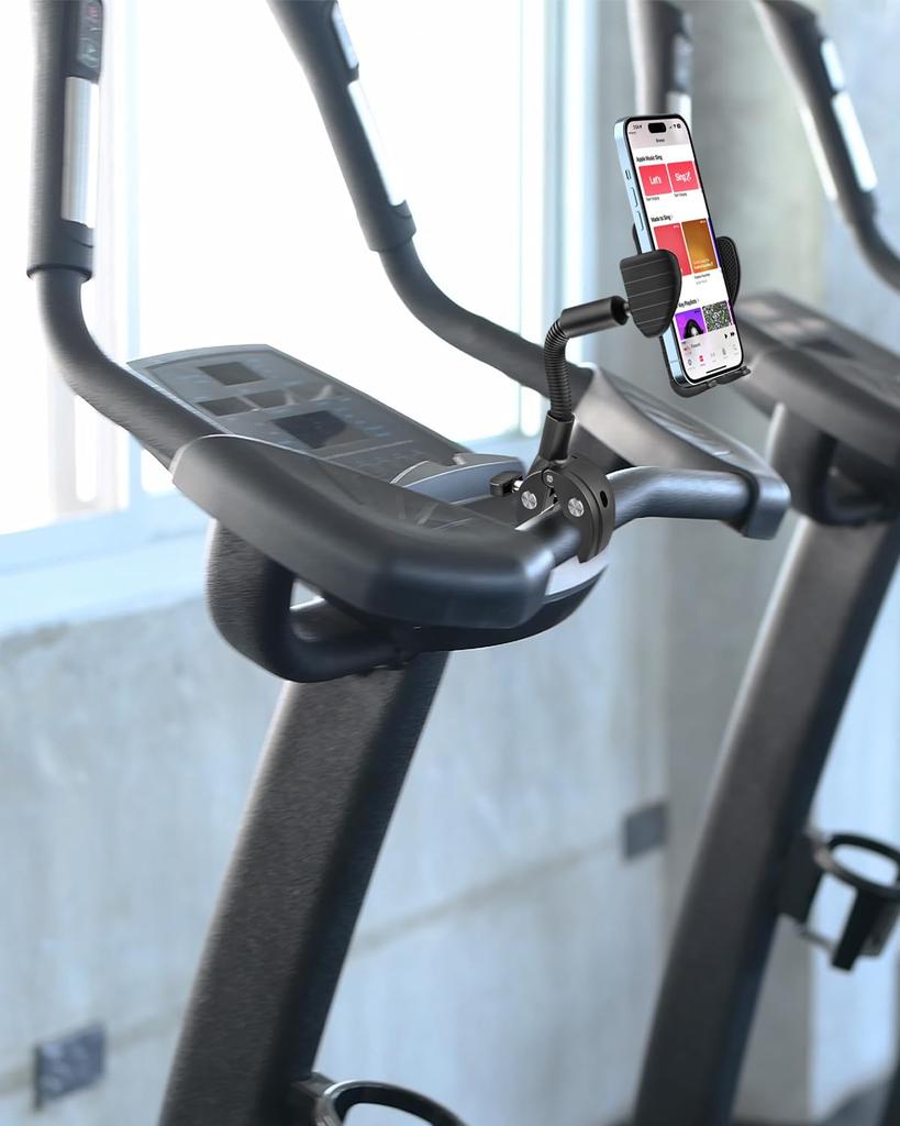 EXSHOW Indoor Smartphone Holder for Fitness and Electric and Compatible with iPhone 16 16 16 Pro iPhone and Android inch Bikes, Bikes, Treadmills.