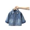 Girls Bow Denim Jacket Spring Autumn Versatile Korean Top