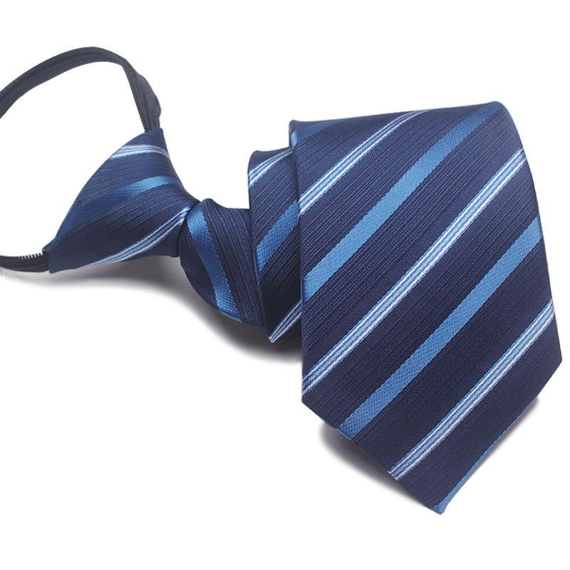 Men's 8cm No-Knot Zipper Tie - Easy-Pull Business Formal Tie