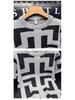 Men's Geometric Pattern Slim Fit Short-Sleeve Knitted T-Shirt